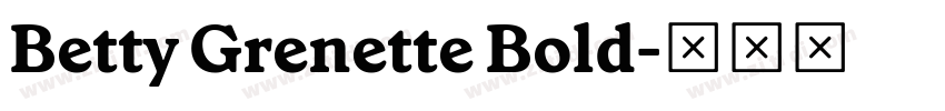Betty Grenette Bold字体转换